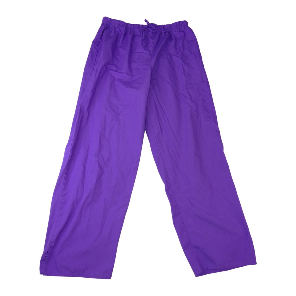 Purple Medical Scrub Pants Elastic Drawstring Waist Cargo Pocket 22232V 2X